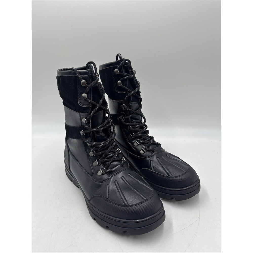 Aldo Boots Sz 10 Mens Black Snow Waterproof Lace Up Tunisia Inner Fur Warm NIB